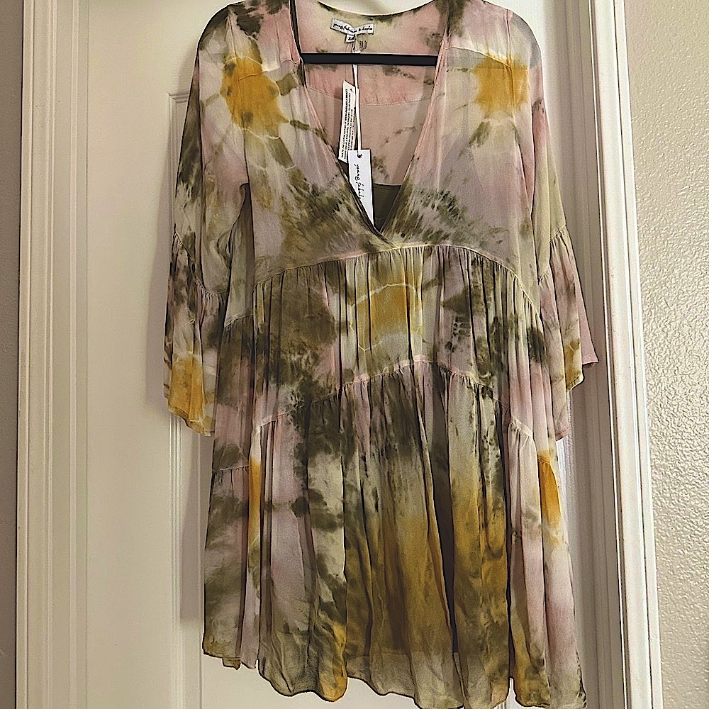 NWT YOUNG FABULOUS AND BROKE Rosa Tie Dye Dress